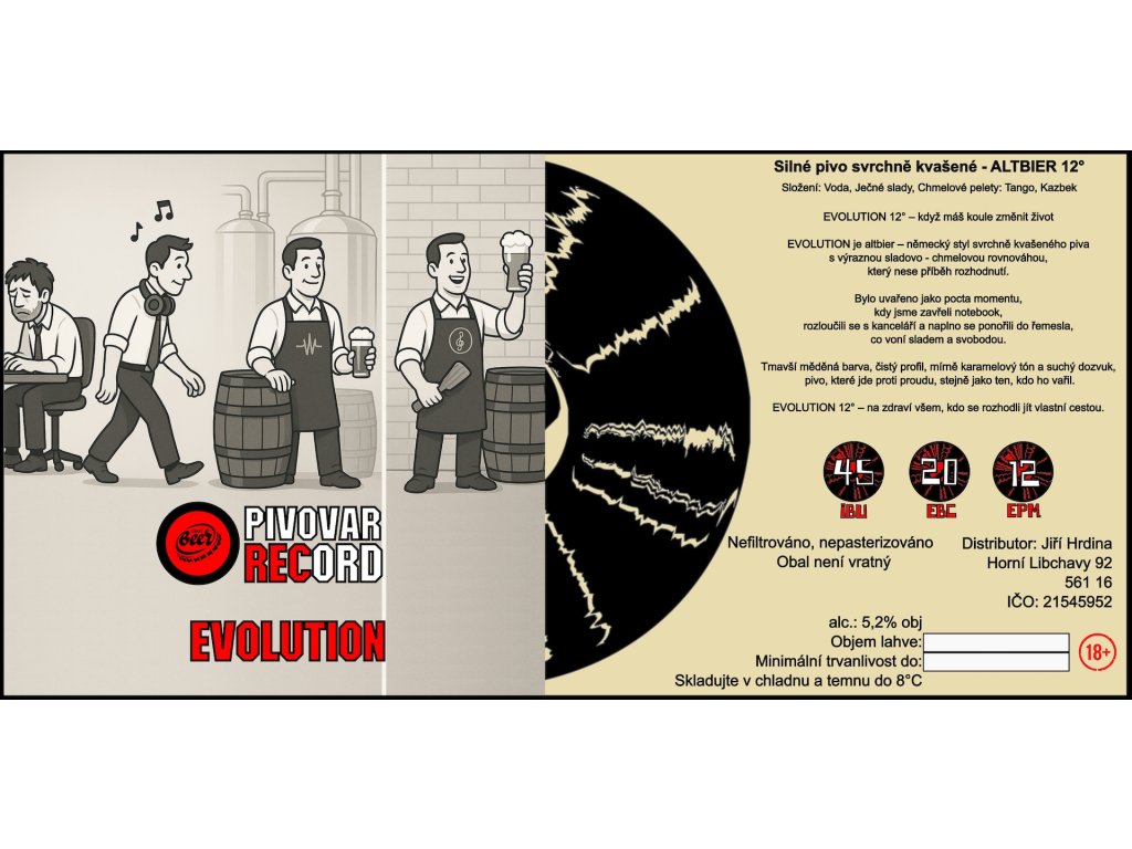 EVOLUTION silné pivo svrchně kvašené - ALTBIER 12°